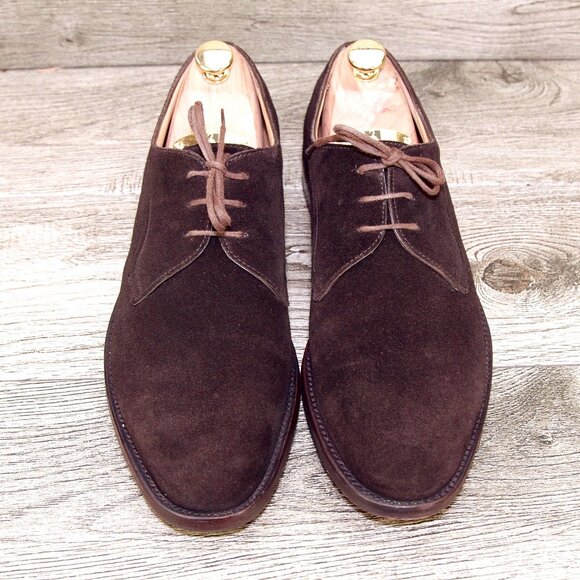 $695 Arthur Beren GRAVATI Blucher 9.5 N Narrow Brown Suede 15445 * add $15 Trees main image 10